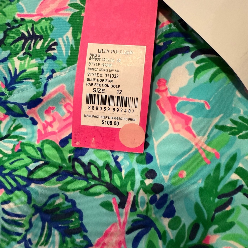 Lilly Pulitzer Monica UPF Skort 50+ Blue Horizon Par Fection Golf - Picture 2 of 6